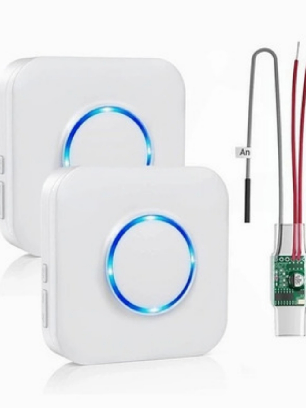 Satisure Wireless Doorbell Extender Set White & Green
